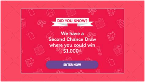 scratchie second chance draw